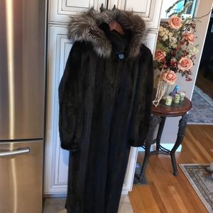 Full length mink coat jacket